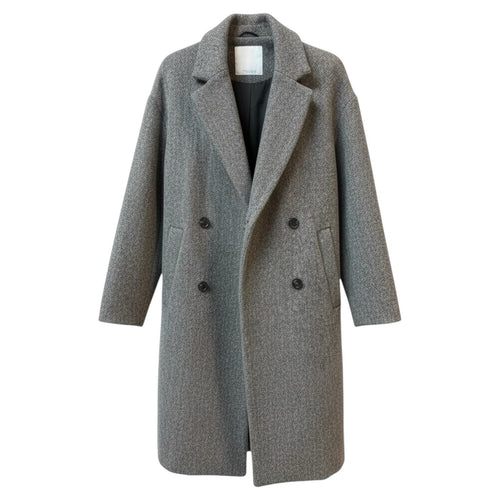 Abrigo mujer gris largo zara talla S 35€