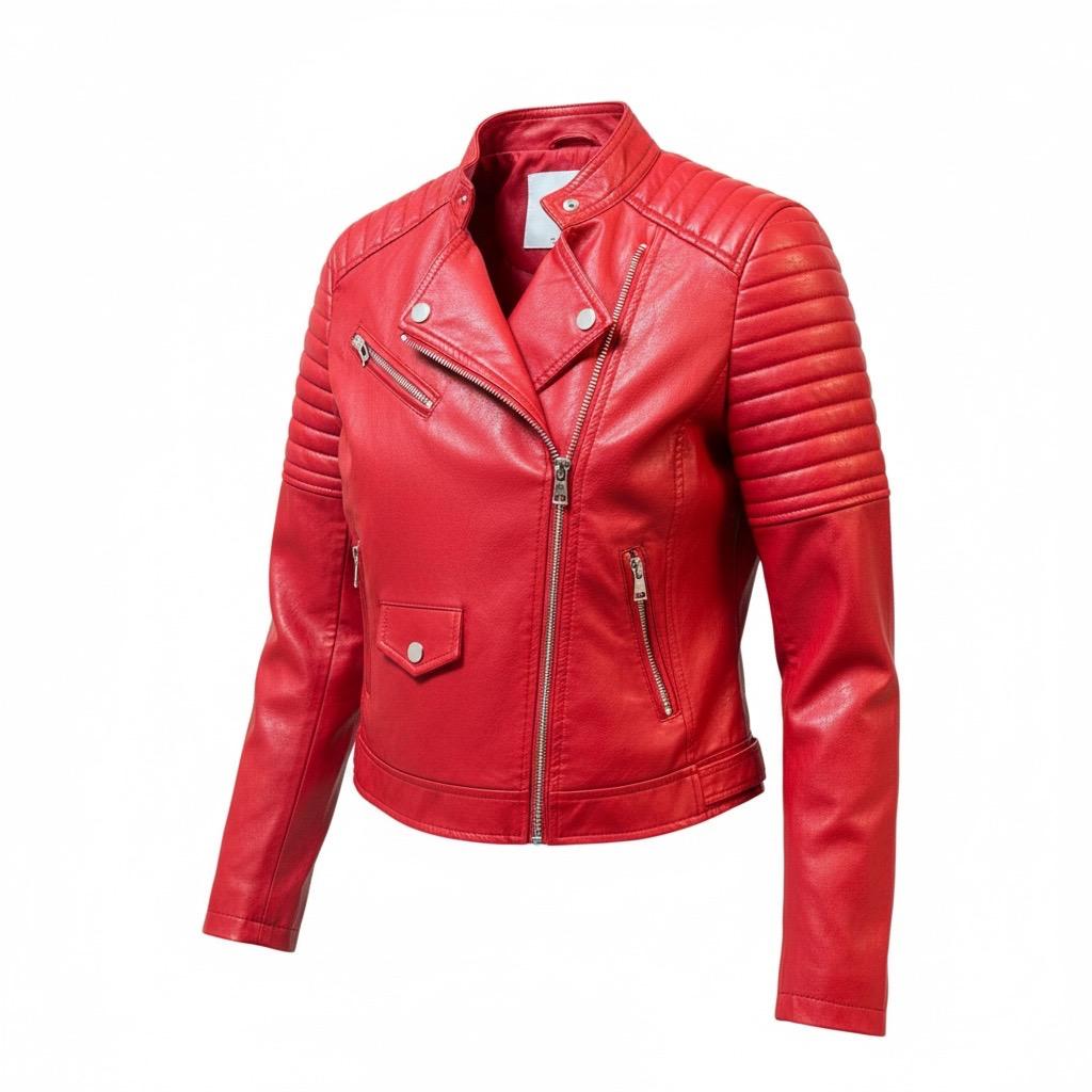 Chaqueta roja tipo motera  Bershka talla L 25 € SIN ESTRENAR