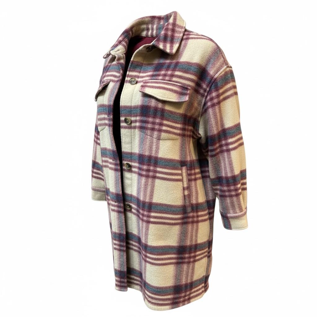 Abrigo largo h&m  cuadros talla M  47,99 €