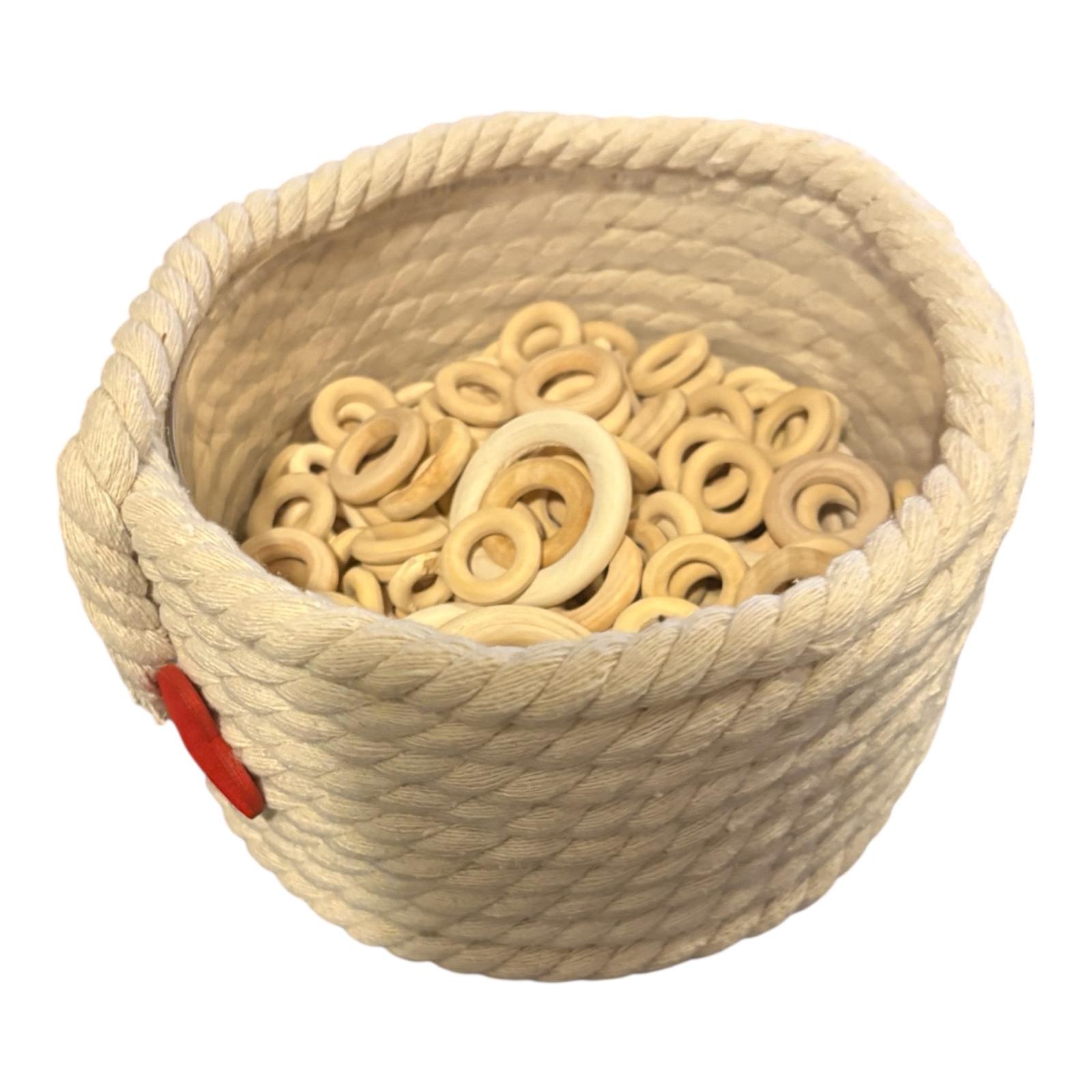 CESTA CON BASE CRISTAL DECORACION