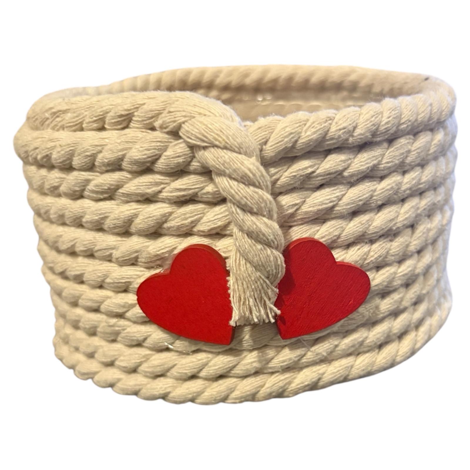 CESTA CON BASE CRISTAL DECORACION