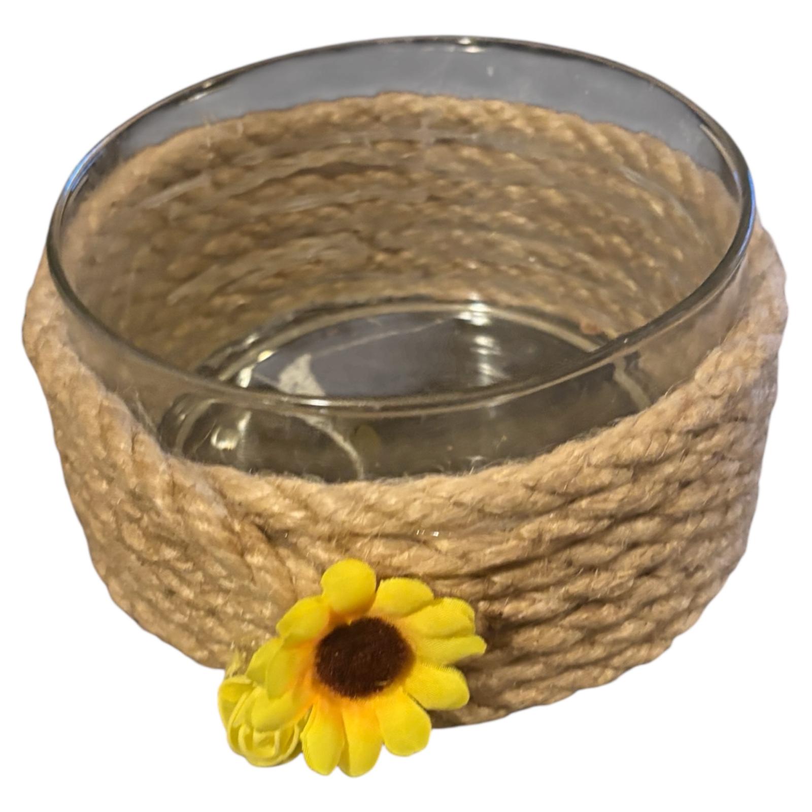 CESTA CON  6 POSAVASOS  DE MADERA