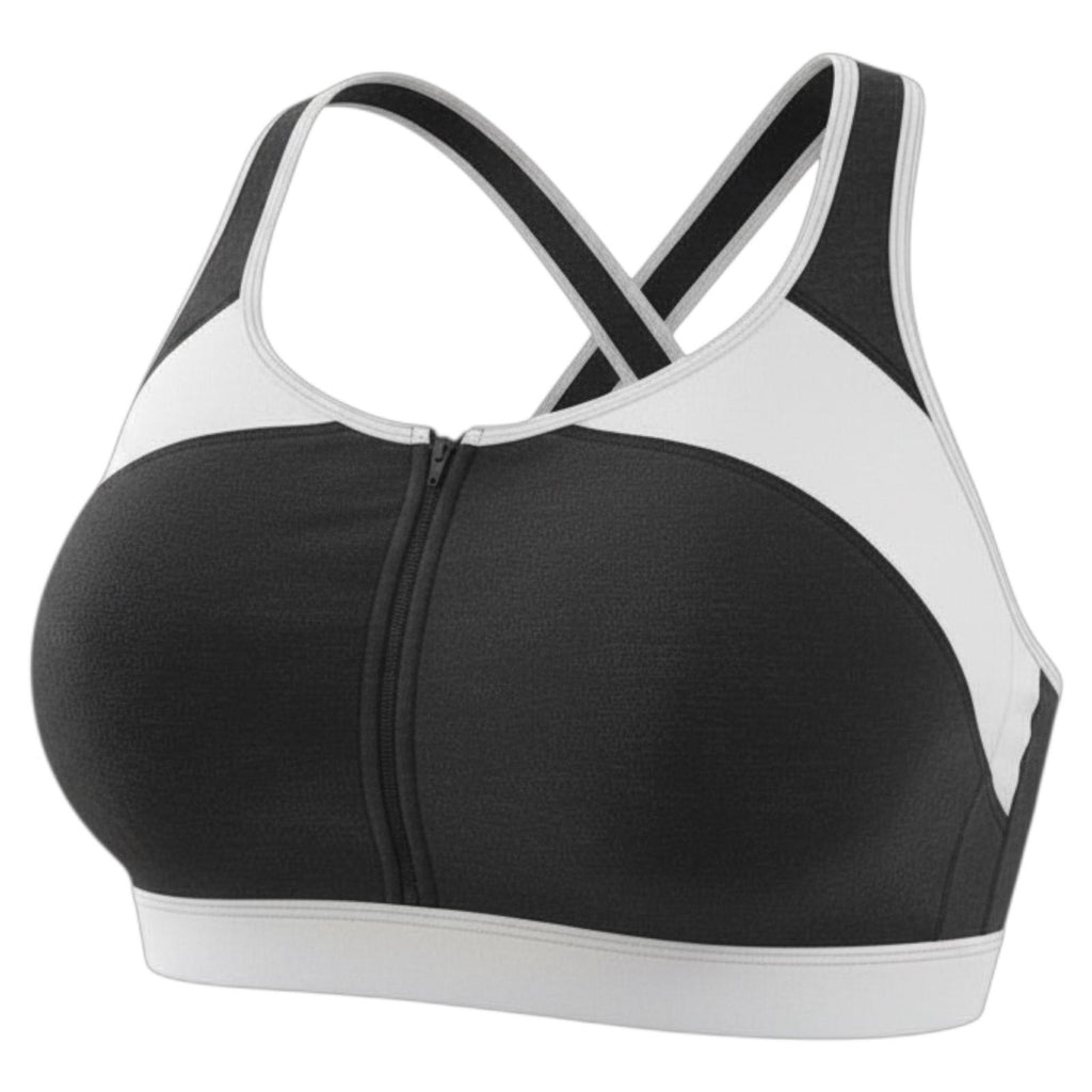 Top deportivo con cremallera blanco y negro talla L 5.99€